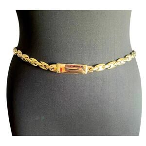 Neiman Marcus Gold Tone Chain Belt Length 31.5" Classic Old Money Quiet Luxury